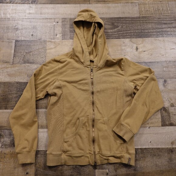 Columbia Waffle Knit Full-Zip Hoodie Women's Small Khaki Layering - Picture 1 of 12